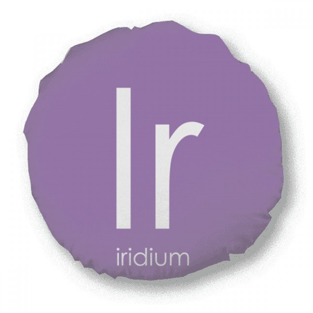 Chestry Elements Period Table Transition Metals Iridium Ir Round Throw Pillow Home Decoration Cushion