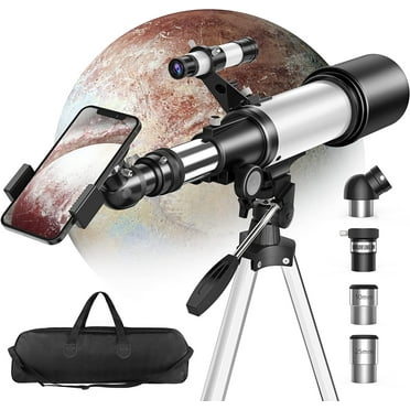 Juyafio Telescope, 70mm Aperture Telescopes for Astronomy, 16X-120X Magnification Telescopes for Kids,Adults, Portable Refractor Telescope with Adapter and Tripod