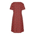 thumbnail image 4 of CHGBMOK Robes de Printemps pour Femmes Manches Courtes Robes Décontractées Col en V Robe de Soirée avec Poches, Tailles P-2TG, 4 of 7