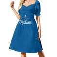 thumbnail image 4 of Vestido azul de manga corta Dodger Blue Crew, vestido de noche, ropa de verano para mujer, novedades., 4 of 8