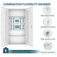 thumbnail image 5 of GangMei 2 Doors Steel Metal Storage Cabinet with 4 Adjustable Shelves in White, 5 of 7
