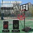 thumbnail image 5 of Garvee Basketball Hoop Goal System, 4.43 to 10 Ft Adjustable Height, 44"x28" Shatterproof Backboard, Black, 5 of 7