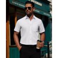 thumbnail image 2 of Vestido Shirt Alimens & Gentle de manga corta para hombre, color blanco, 2 of 6