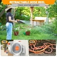 thumbnail image 6 of Yeshouse Retractable Garden Hose Reel, Any Length Lock, Automatic Rewind and Slow Return System, Wall Mounted and 180 Deg Swivel Bracket, 6 of 9