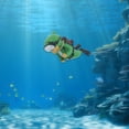 thumbnail image 3 of Unique Bargains Diver Aquarium Decorations Floating Diver Fish Tank Decorations Fun Floating Fish Decor Green 1 Set, 3 of 7