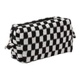 thumbnail image 3 of 2pcs Cosmetic Bag Knitting Makeup Case Hit Color Makeup Bags for Weekend Holiday, 3 of 5