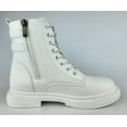 thumbnail image 3 of Ferwind Women's Ankle Boots Lace Up Hiking Low Heels Female Adult White  9, 3 of 9