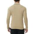 thumbnail image 2 of Tyhengta Men's Turtleneck Sweaters Long Sleeve Pullover Sweaters Mock Neck Knitted T-Shirt Basic Slim Fit Tee Tops Khaki 2XL, 2 of 10