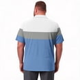 thumbnail image 7 of GrmtClth Men's Big & Tall Bold Stripe Pattern Sport Shirt Short Sleeve Collared Quick Dry Comfortable Golf Apparel Blue 3XL, 7 of 7