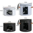 thumbnail image 2 of Luxtrada Round Shape Hat Storage Box Hat Box for Toys Hat Clothes (16.5*10.2in Black), 2 of 9