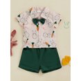 thumbnail image 5 of Qmyliery Toddler Boys Easter Shorts Sets Short Sleeve Bunny Carrot Print Tops and Solid Color Shorts Sets 6 9 12 18 24 Months 3 Years, 5 of 9