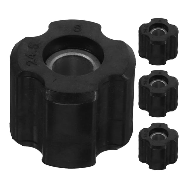 Luxshiny 4Pcs Lawn Mower Front Tire Bearing Kit Black PE For Home Gardeners