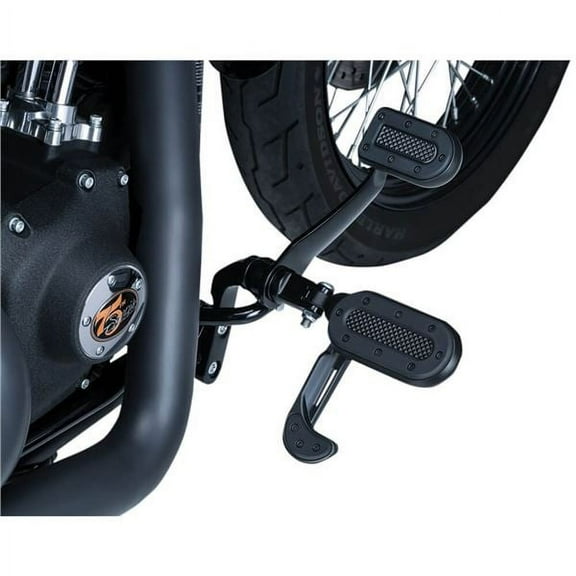 Kuryakyn Black Heavy Industry Switchblade Footpegs w/Adaptors (7028)