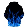 thumbnail image 3 of Novelty Hoodies for Men 3D Colorful Flame Printed Hooded Sweatshirts Oversized Long Sleeve Hoodie Pullover Drawstring Tops with Pockets, 3 of 3