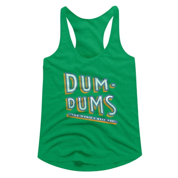 Dum Dums Brands Stacked Dum Ladies  Racerback Tank Top Shirt