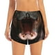 thumbnail image 2 of Balery Playful Baby Hippo Splash Pantalones cortos deportivos para mujer con forro y dos bolsillos, elásticos, para entrenamiento, gimnasio, yoga-Small, 2 of 7