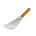 thumbnail image 3 of (2 piezas) Espátula para pescado, espátula para huevos, espátula de cocina de acero inoxidable, espátula para parrilla, espátula ranurada con mango de madera para cocinar pescado, carne, 3 of 5