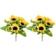 thumbnail image 1 of Bearachild 2 uds ambiente tranquilo de seda con ramo de girasoles artificiales aspecto realista elegante Decoración, 1 of 6