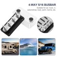 thumbnail image 4 of Power Distribution Block M8 Screw 4 Terminal Bus Bar DC 12V?48V 300A for Automobile Boat Black, 4 of 5