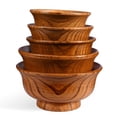 thumbnail image 3 of YAOMOBB Bol Réutilisable en Bois Ensemble Bol Épaissi Non Brûlant Style Mongol, 3 of 6