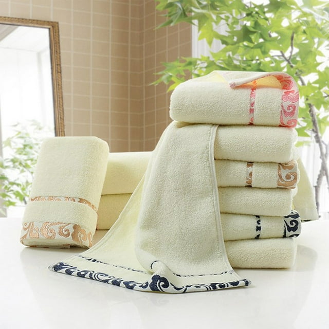 Toalla Facial de Algodón, Absorbente y Seca, Suave y Cómoda, de Secado Rápido, Multiusos para Viajes y Actividades Al Aire Libre, Diseño Ecológico, 75 X 34 Cm.