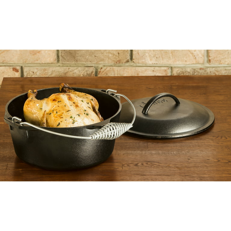  Lodge 7.5 Quart Enameled Cast Iron Dutch Oven with Lid – Dual  Handles – Oven Safe up to 500° F or on Stovetop - Use to Marinate, Cook,  Bake, Refrigerate and