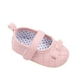 thumbnail image 6 of nvzhuang Baby Girl Dress Shoes Bowknot Mary Jane Flats Quilted Crib Shoes with Non-Slip Rubber Sole, 6 of 9