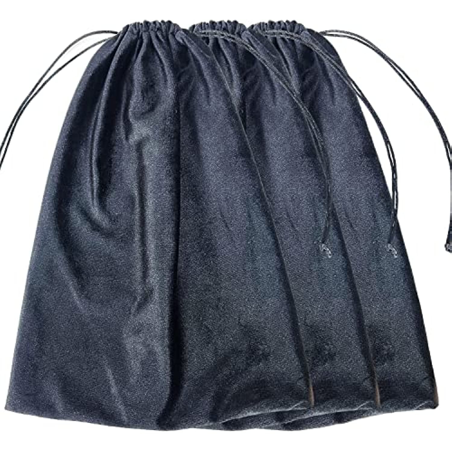 Saihisday 10Packed Silver Storage Bags, Anti-Tarnish Jewelry Storage Bags,  Fabric Cloth Bags for Silver Jewelry Silverware Protection(Black)