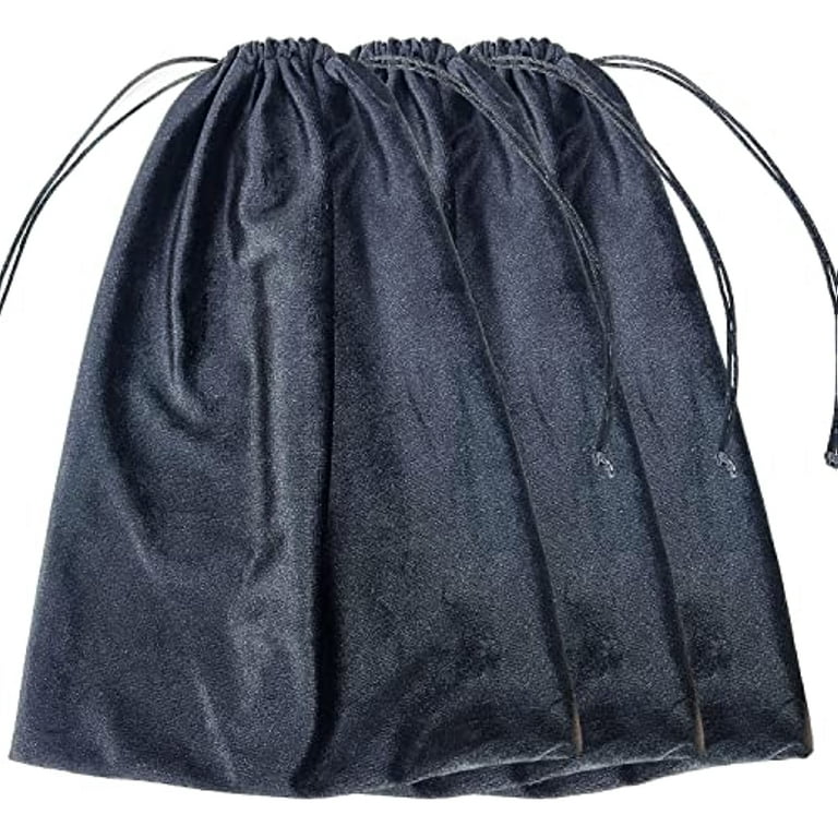 WBCBEC 6pcs Silver Storage Bags Anti-Tarnish Cloth Bag Silver Polishing Fabric Cloth Keeper Bag for Silver Storage Silverware Protection (Black