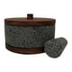 thumbnail image 2 of Molcajete Wood Planks MX Calli de piedra volcánica con base y tapa de parota, 2 of 4