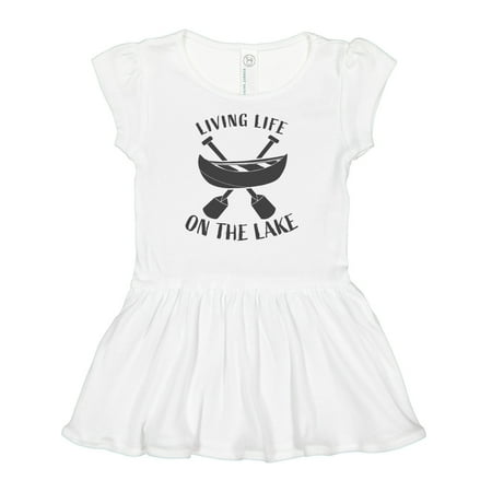 

Inktastic Living Life on the Lake Gift Baby Girl Dress