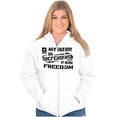 thumbnail image 4 of US Army Logo Hubby Defending Freedom Zip Hoodie Sweatshirt Women Brisco Brands L, 4 of 6
