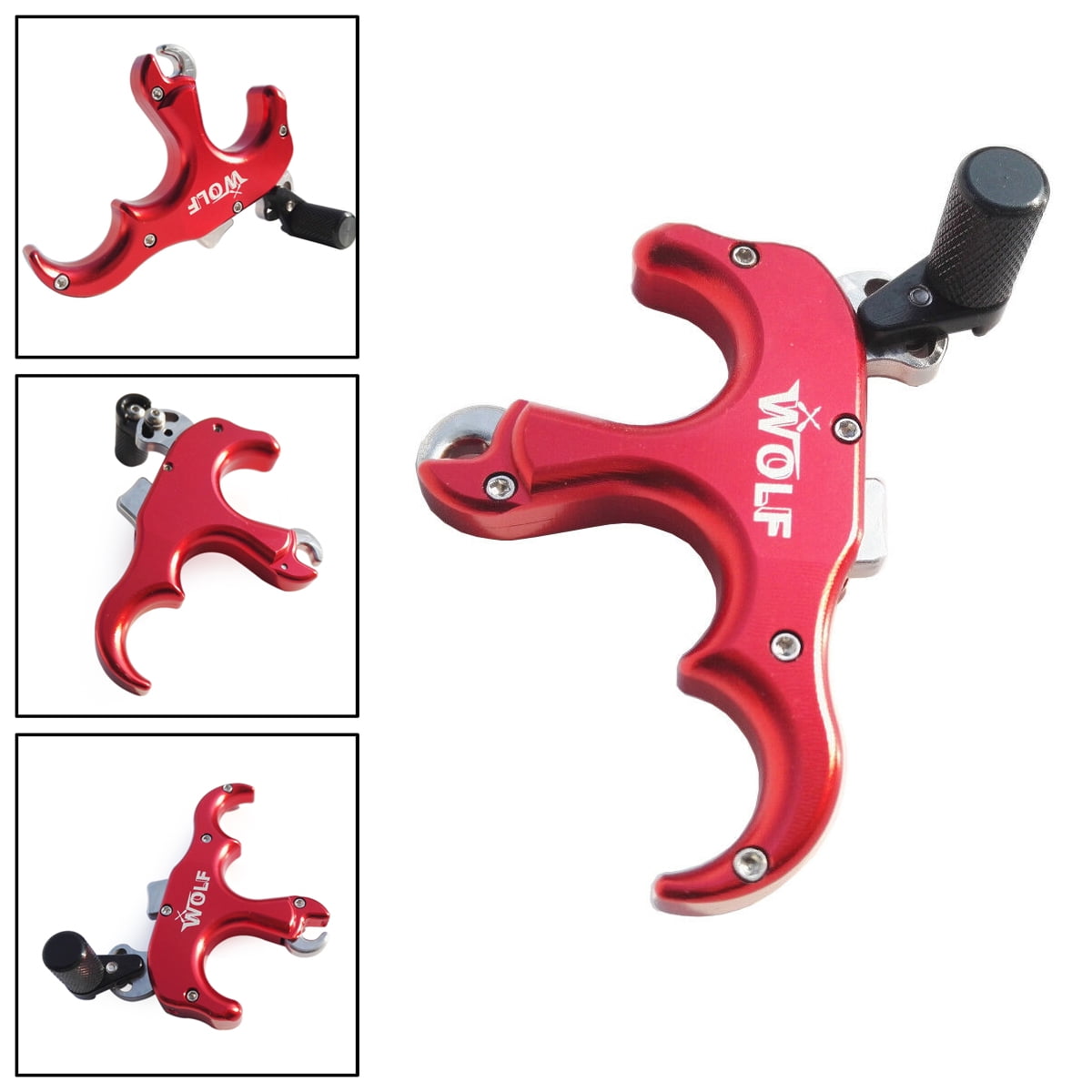 Bow Release Aids,3 or 4 Fingers Grip Adjustable Automatic Archery Release,Thumb Trigger for Compound Bow Accessory，Suitable for Lightweight Beginners Under 40 pounds