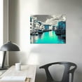 thumbnail image 4 of Shiartex  Venice Skyline Wall Art City Canvas Artwork Italy Wall Art Cityscape Coastal Aqua Green Teal Waterfront Painting Poster for Office Decoration Modern Home Art 16x12in, 4 of 6