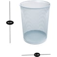 thumbnail image 3 of Smart Design Steel Mesh Waste Basket - 11.75 x 13.75 inch - Light Blue, 3 of 7