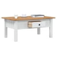 thumbnail image 2 of vidaXL Coffee Table White 100x60x45 cm Solid Pine Wood Panama Range, 2 of 5