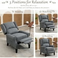 thumbnail image 4 of Recliner Chair, Upholstered Accent Chair with Adjustable Design, Mid-Century Modern Armchair Sofa Living Room Chairs, Comfortable Leisure Chair, Fauteuil Salon for Living Room Bed Room, Grey, 4 of 9