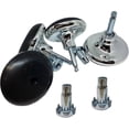 thumbnail image 2 of Adjustable Cabinet Legs4 x Chrome Feet Leg Castors Gliders with Metal Inserts for Beds, Sofas, Footstools Furniture Glides Divan Bed Base Chair Wheels, 2 of 4