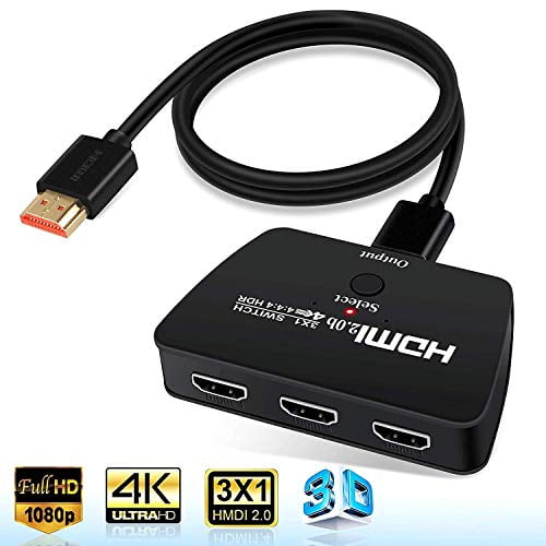 4K@60Hz HDMI Switch,NEWCARE HDMI Switch 3 in 1 Out,3-Port HDMI