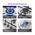 thumbnail image 5 of Parrilla De Gas Estufa De Gas Mesa 4 Quemadores Acero Inoxidable Plateado 1.5v Parrilla Para Estufa, 5 of 5