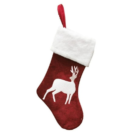 

Veki Pattern Socks Gift Christmas Pendant Bag Deer Large Christmas Decoration Hangs Diamonds Decorations for Home