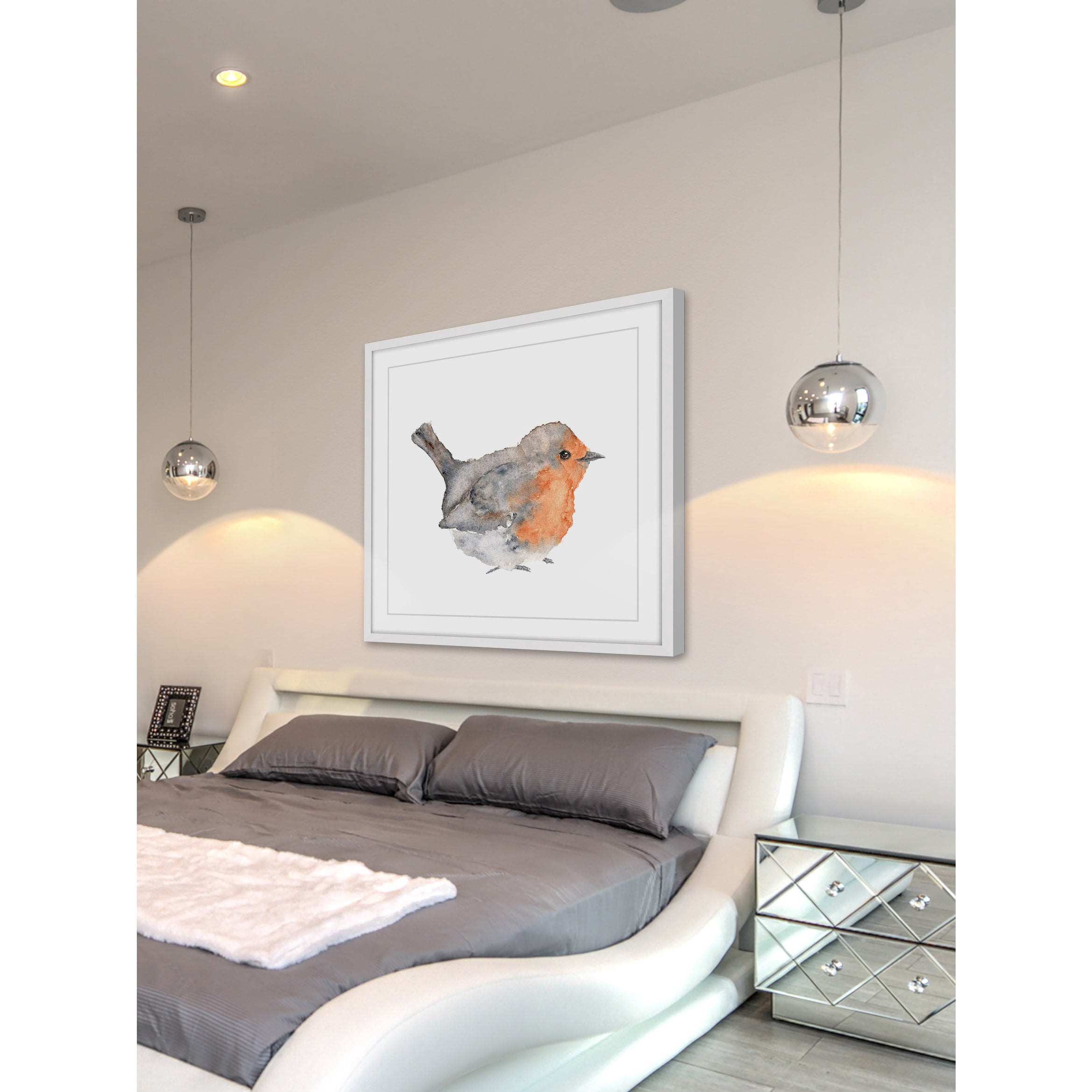 Marmont Hill "English Robin" by Thimble Sparrow Framed Painting Print
