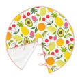 Halloween Christmas Tree Skirt, Avocado And Pineapple Tree Mat Tree