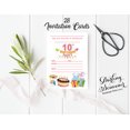 thumbnail image 3 of Darling Souvenir White Birthday Invitation Card Printable Elegant Fill or Write In Blank Party Invites 28 Pcs 5 x 7 Inches, 3 of 5