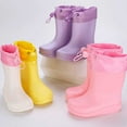 thumbnail image 5 of LYHaoo Girls Rain Boots For Kids Outdoor Play Shoes Lightweight Rain Boots Sizes 3 Purple(11-11.5 Years), 5 of 6