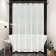 thumbnail image 2 of Mrs Awesome Extra Long Shower Curtain Liner PEVA Plastic Heavy Duty with 6 Magnets -Frosted, 72"W x 84"H, 2 of 8