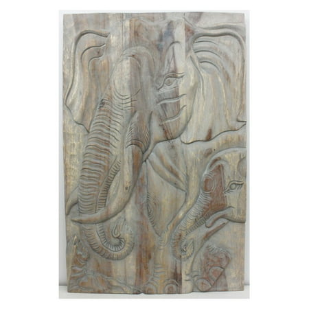 Grey Agate - Haussmann Elephant Gentle Giant Mother 24 x 36 in H Agate Grey Oil