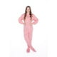 Big Feet PJs Jersey Rose Tricot Pyjama Pied Adulte avec Drop Siège Dormeur – image 1 sur 2