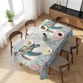 thumbnail image 3 of Sea Turtle Coastal Table Cloth Waterproof Tablecloths, Summer Coral Ocean Gray Blue Wooden Tablecloth Dining Table Cover for Kitchen Party Tabletop Outdoor, Rectangle Tablecloth 60x120 Inch, 3 of 9