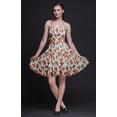 thumbnail image 4 of Bimba Robe Cocktail au-Dessus du Genou Smockée Florale pour Femmes Robe d'Été Fluide-TTTG, 4 of 5